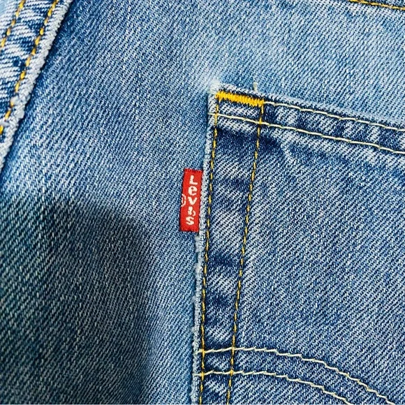 Levis Mens Light Blue Washed 505 Jeans Size 34 X 29 - Picture 8 of 9